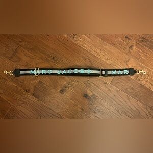 MARC JACOBS Logo Purse Strap Black Silver Blue Gold Attachable